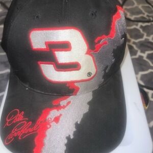 Black Cap with Red and Silver Number 3 Design
